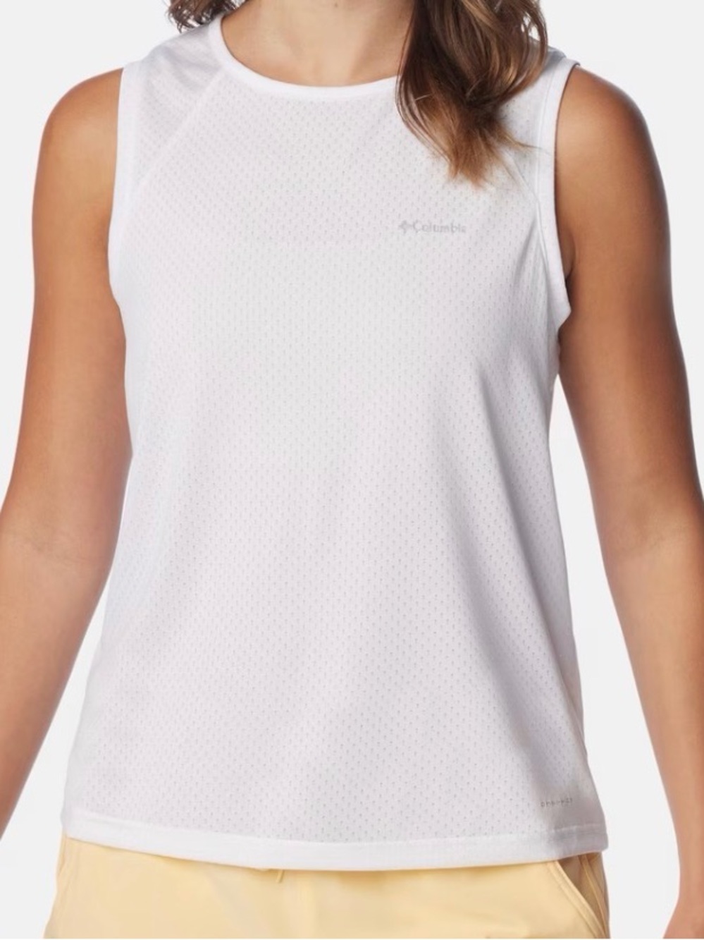 Columbia White Sleeveless Lightweight Women’s Tank